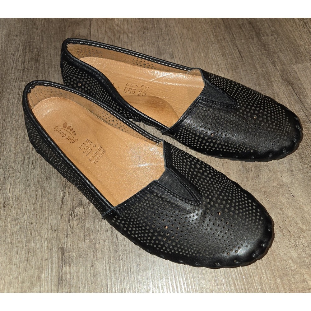 Spring Step Women's Hasdo Flats Black Size 9 Medium